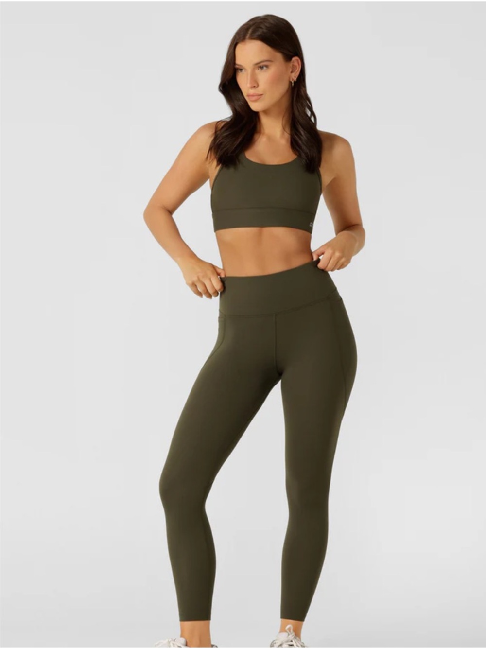 Amy Phone Pocket Ankle Biter Tech Leggings Luxury Green